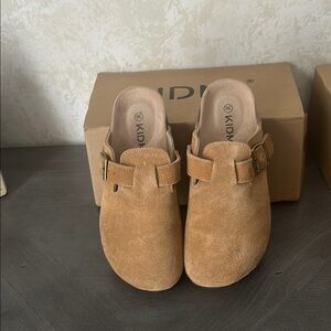 Women's Genuine Leather Closed Toe Slippers Women's Round Toe Flat Bottom